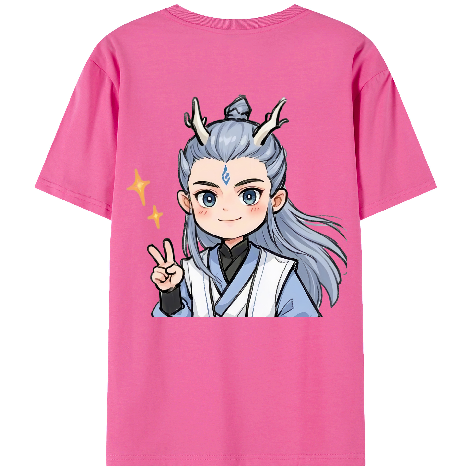 （画像用） Ne Zha 2 ナタ 魔童の大暴れ レディース半袖Tシャツ(バックプリント)